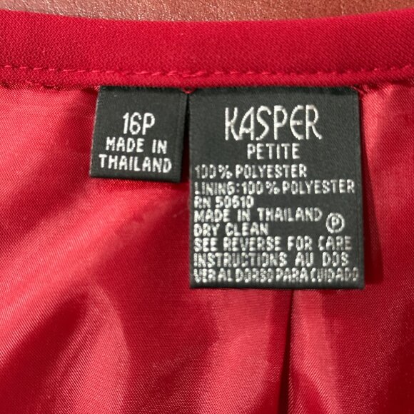 Kasper Petite Size 16 Red Skirt - Picture 3 of 3